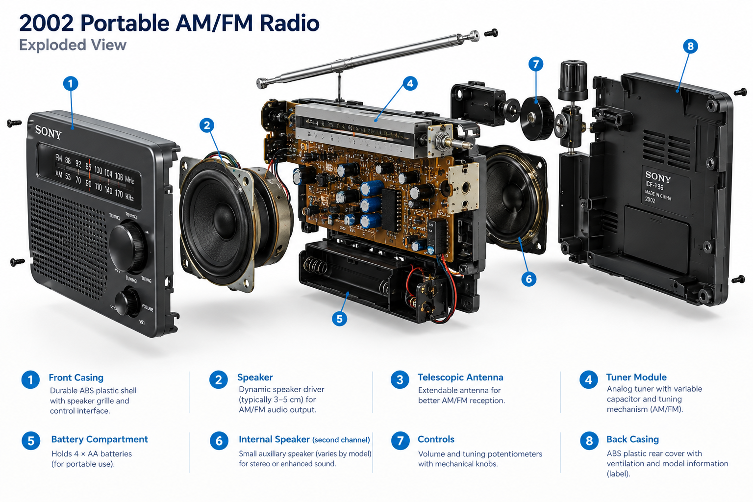 2002 Portable Radio Exploded View